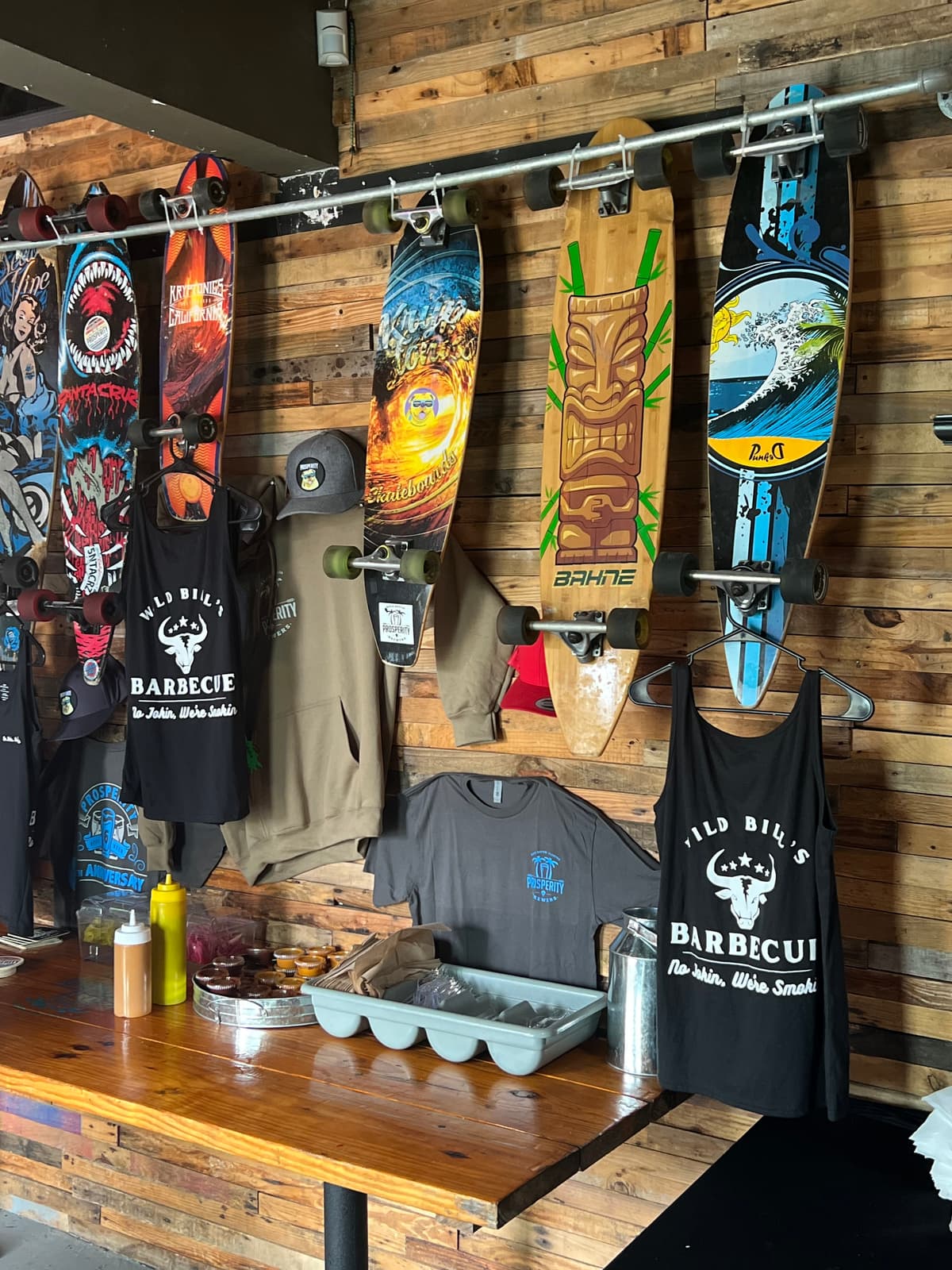 Wild Bill's BBQ Merchandise Display
